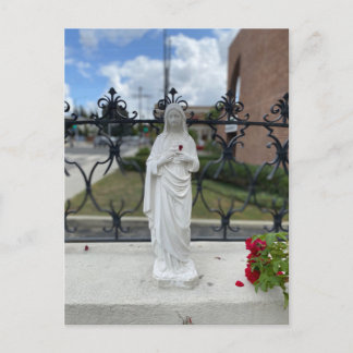 Mary with Heart Blume Petal Postkarte