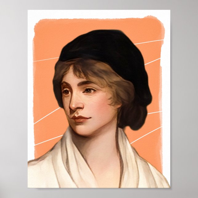 Mary Wollstonecraft Illustration Poster (Vorne)