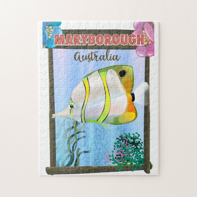 Maryborough Australia Tropenposter Puzzle (Vertikal)