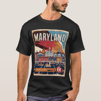 Maryland 1950er Jahre USA Vintage Retro Tourismus T-Shirt