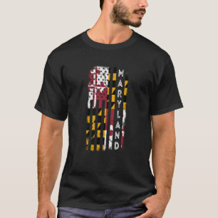 Maryland American Flag Zuhause Staat der Maryland T-Shirt