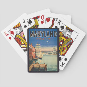 Maryland Annapolis malerische Illustration Reise Spielkarten
