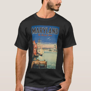 Maryland Annapolis malerische Illustration Reise T-Shirt