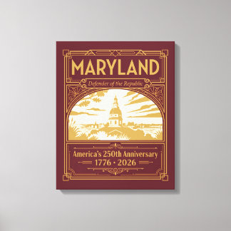Maryland Art Deco Amerika 250. Jahrestag Leinwanddruck