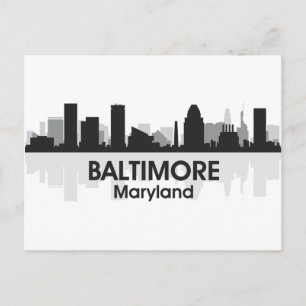 Maryland Baltimore Skyline Postkarte