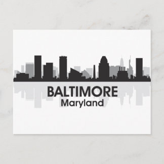 Maryland Baltimore Skyline Postkarte