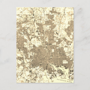 Maryland Baltimore Vintage Karte