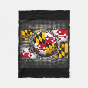 Maryland Baseball Player Design mit State Flag Ar Fleecedecke