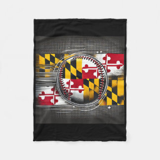 Maryland Baseball Player Design mit State Flag Ar Fleecedecke