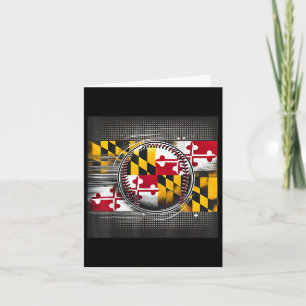 Maryland Baseball Player Design mit State Flag Ar Karte