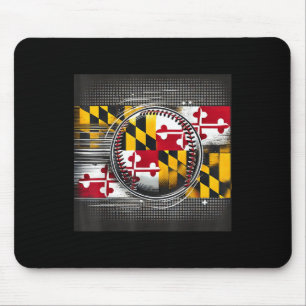 Maryland Baseball Player Design mit State Flag Ar Mousepad