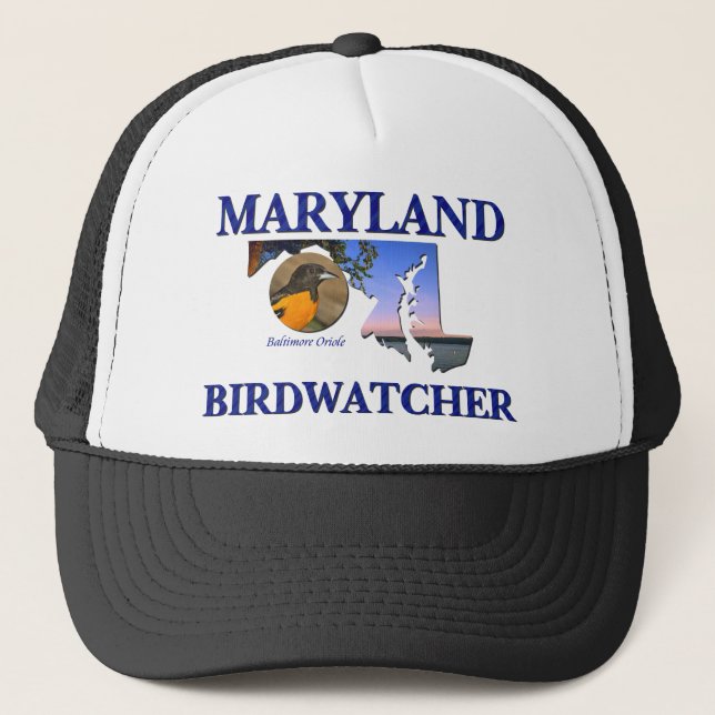 Maryland Birdwatcher Truckerkappe (Vorderseite)