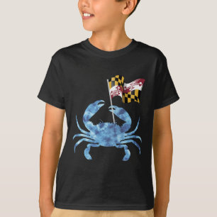 Maryland Blaue Krabbe Flagge Von Maryland Familien T-Shirt