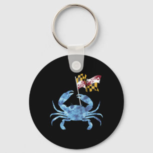 Maryland Blue Crab Flagge von Maryland Familienurl Schlüsselanhänger