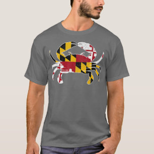 Maryland Blue Crab Vintag Maryland Flag Pride T-Shirt
