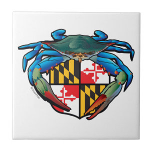 Maryland Blue Crab Wappen Fliese