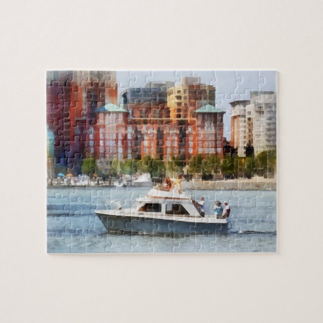 Maryland - Cabin Cruiser von Baltimore Skyline Puzzle (Horizontal)