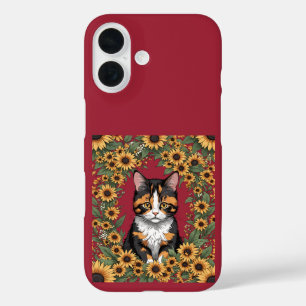 Maryland Calico-Katze und Black Eyed Susan Blumen iPhone 16 Hülle