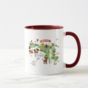 Maryland-Cartoon-Karte Tasse