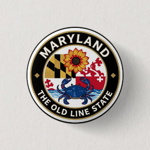 MARYLAND Chesapeake Bay-Erbe-Emblem Button