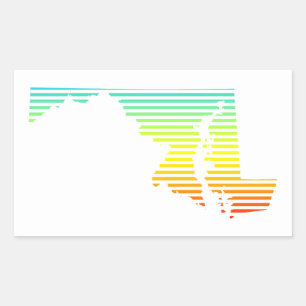 Maryland Chill Fade Rechteckiger Aufkleber