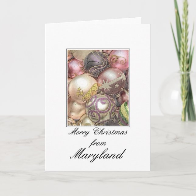 Maryland Christmas Card, Staat spezifisch Feiertagskarte (Vorderseite)