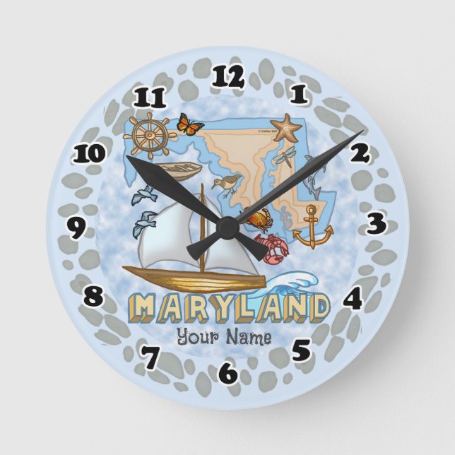 Maryland Clock Runde Wanduhr (Vorderseite)