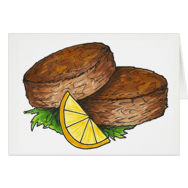 Maryland Crab Cakes Crabcakes w lemon Seafood (Vorderseite (Horizontal))