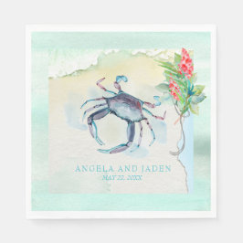 Maryland Crab Coastal Wedding Serviette