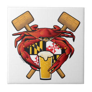 Maryland Crab Feast Wappen Fliese