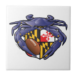 Maryland Crab Football Wappen Fliese