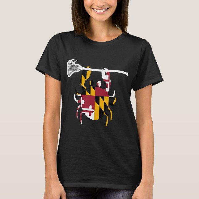 Maryland Crab Lacrosse Boys Stick LAX Sister Broth T-Shirt (Vorderseite)