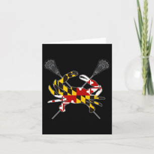 Maryland Crab Lacrosse Crossed Stick Md Flag Match Karte