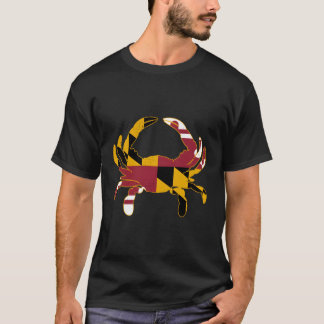 Maryland Crab mit Vintager Flagge Chesapeake Bay M T-Shirt