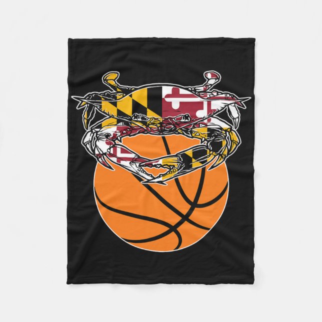 Maryland Crab Staatsstolz Flag Gift - Bysketbyll A Fleecedecke (Vorderseite)