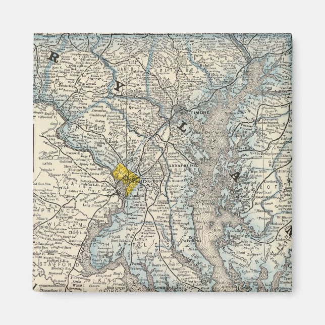 Maryland, DC und Delaware Magnet (Vorne)
