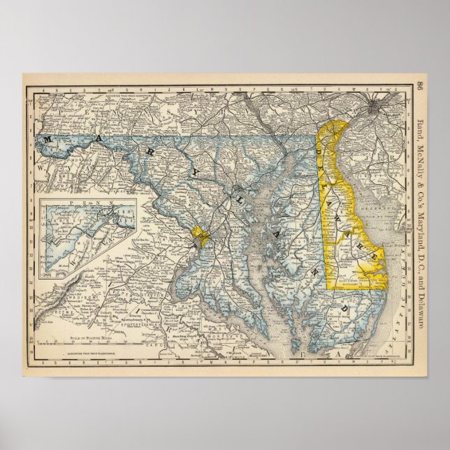 Maryland, DC und Delaware Poster (Vorne)