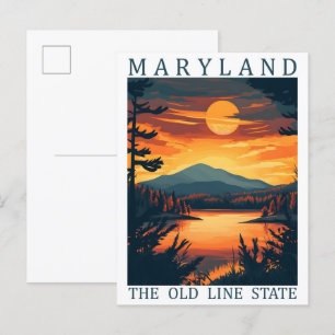 Maryland der Old Line State USA Reiseort Postkarte