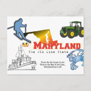 Maryland - Der Staat der alten Linie Postkarte