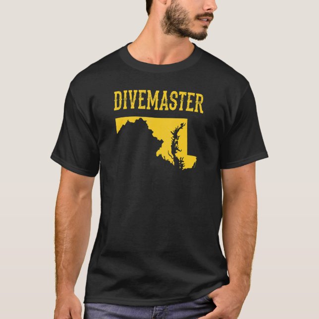 Maryland Divemaster Scuba Diving Instructor Dive F T-Shirt (Vorderseite)