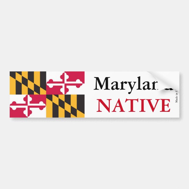 Maryland-Eingeboren-Autoaufkleber Autoaufkleber (Vorne)