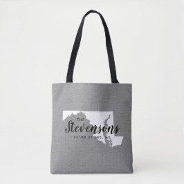 Maryland Family Monogram Staat Tote Bag
