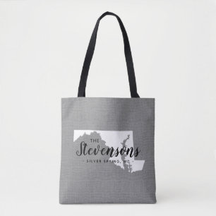 Maryland Family Monogram Staat Tote Bag