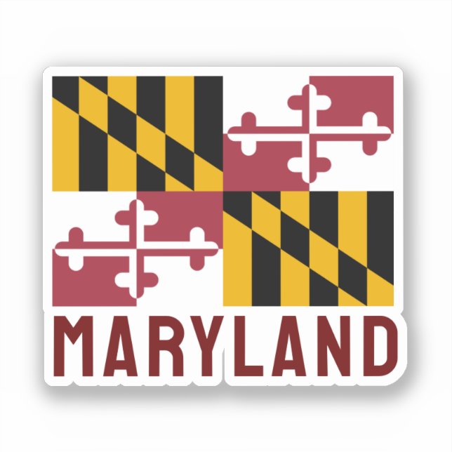 Maryland Flag Aufkleber (Vorderseite)