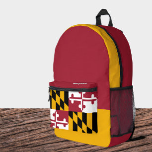 Maryland Flag Backpack, USA, Maryland Bag, Bedruckter Rucksack