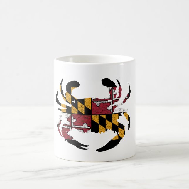 Maryland Flag Blue Crab Kaffeetasse (Mittel)