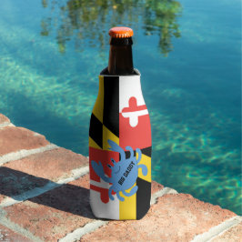 Maryland Flag Blue Crab Personalisiert Flaschenkühler