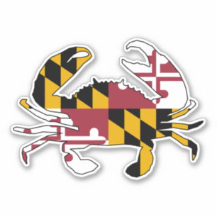 Maryland Flag Crab Aufkleber