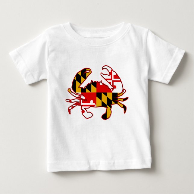 Maryland Flag Crab Baby T-shirt (Vorderseite)