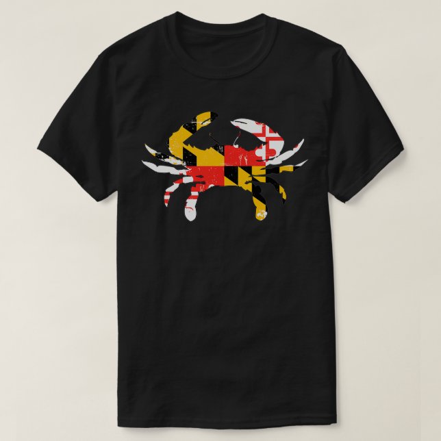 Maryland Flag Crab erschüttert 1 T-Shirt (Design vorne)